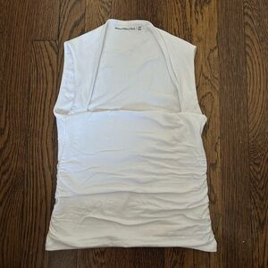 White Ava Tank Abercrombie and Fitch